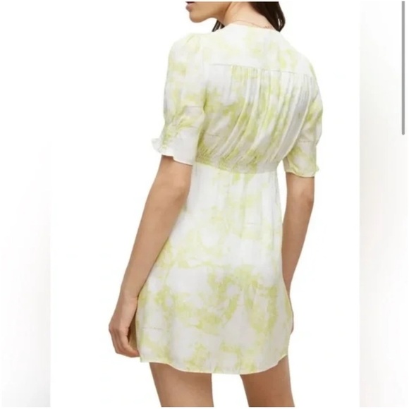 All Saints Demi Marais Dress Citrus Yellow Cocktail Dress 8 - Picture 3 of 9